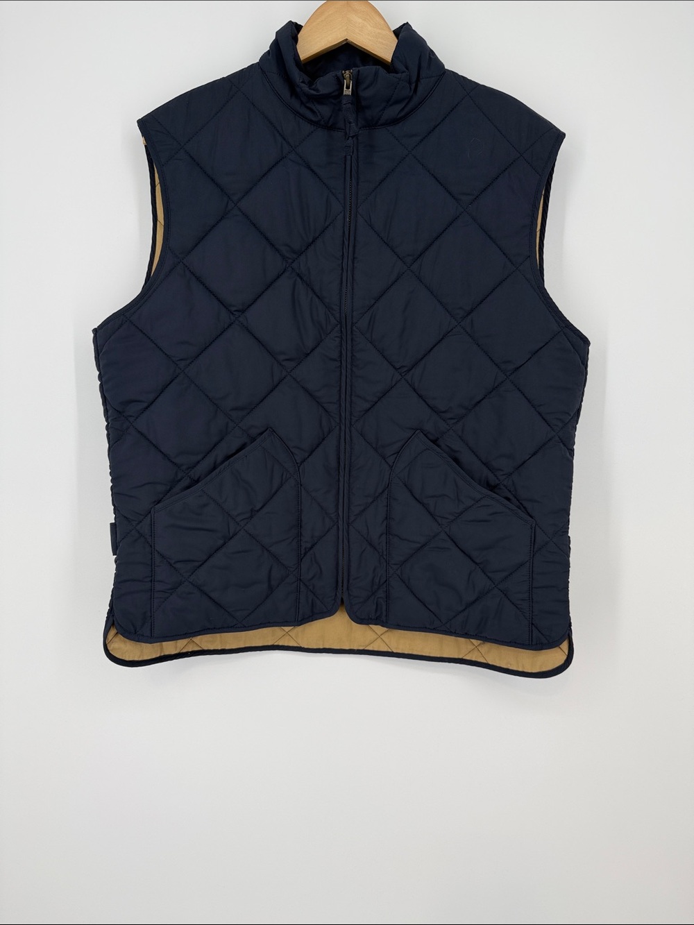 J. Crew Blue Quilted Outerwear Vest Size Large